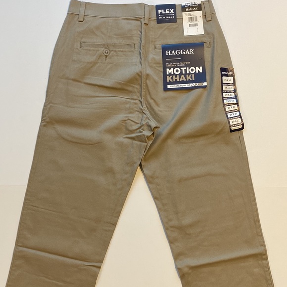 Haggar SZ 29 x 32 Motion Stretch Khaki Pants New D8 - Picture 3 of 13
